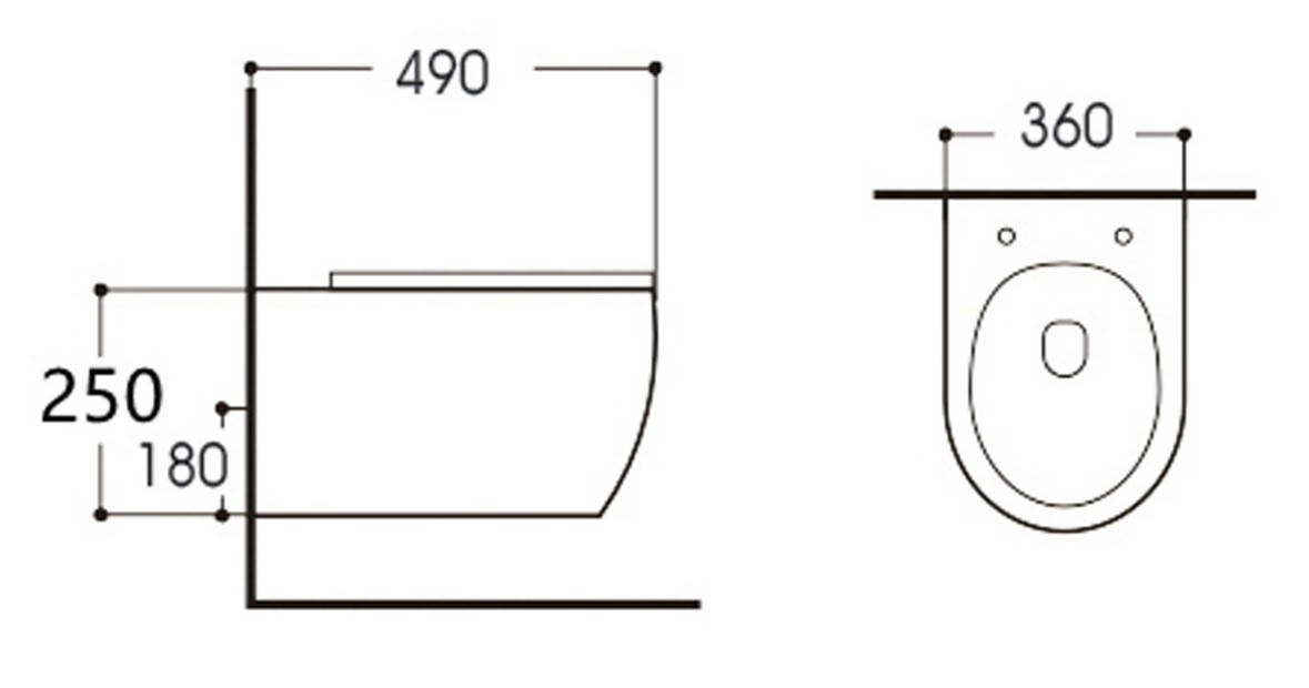 Sanigoods Willow hangend toilet met softclose sluiting wit