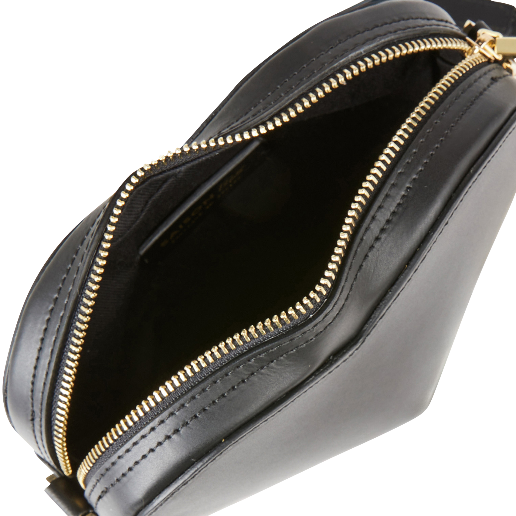 ECHO - Sac bandoulière cœur en cuir | Noir