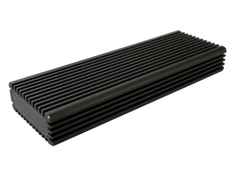 LC-Power Externes Gehäuse LC-M2-C-MULTI M.2 Schwarz Hochwertiges externes USB 3.1 Gen. 2-Typ C-Gehäuse für M.2-SSDs