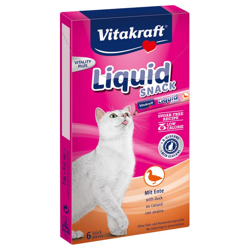 Friandises liquides Vitakraft, canard & bêta-glucanes
