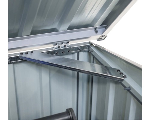 WESTMANN 2-baks afvalcontainer inclusief gasveren, 158 x 101 x 134 cm, antraciet