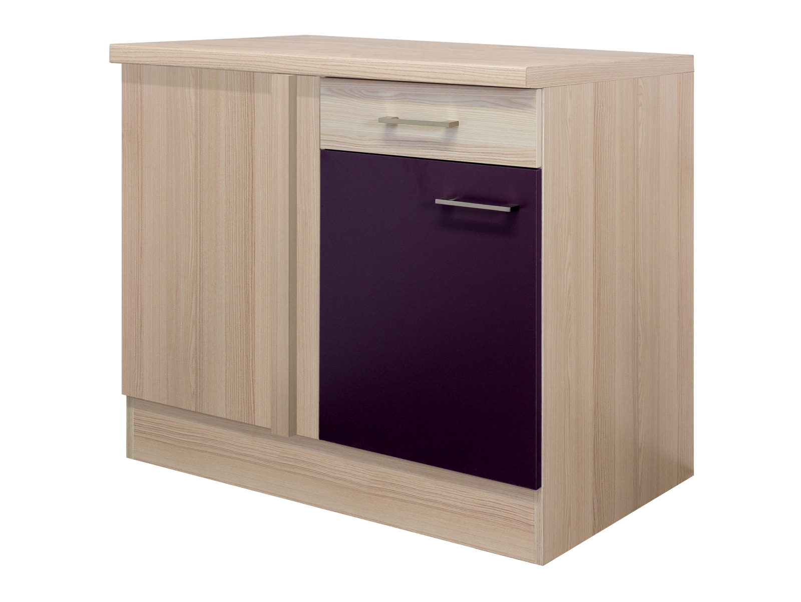 Eck-Anrichte FOCUS - Akazie - Aubergine - 110 cm