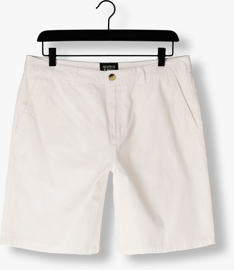 SCOTCH & SODA gebroken wit scotch & soda korte broek stuart - garment-dyed cotton-blend twill short