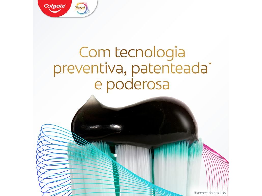 PASTA DE DENTES PROTEÇÃO TOTAL CARVÃO COLGATE 75 ML