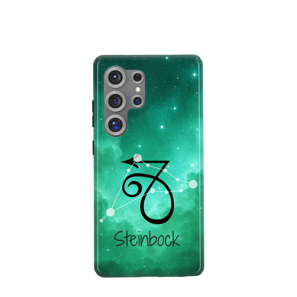 Samsung Galaxy S25 Ultra Hybrid (Kunststoff / Gummi) Hülle Steinbock 2 - Grün