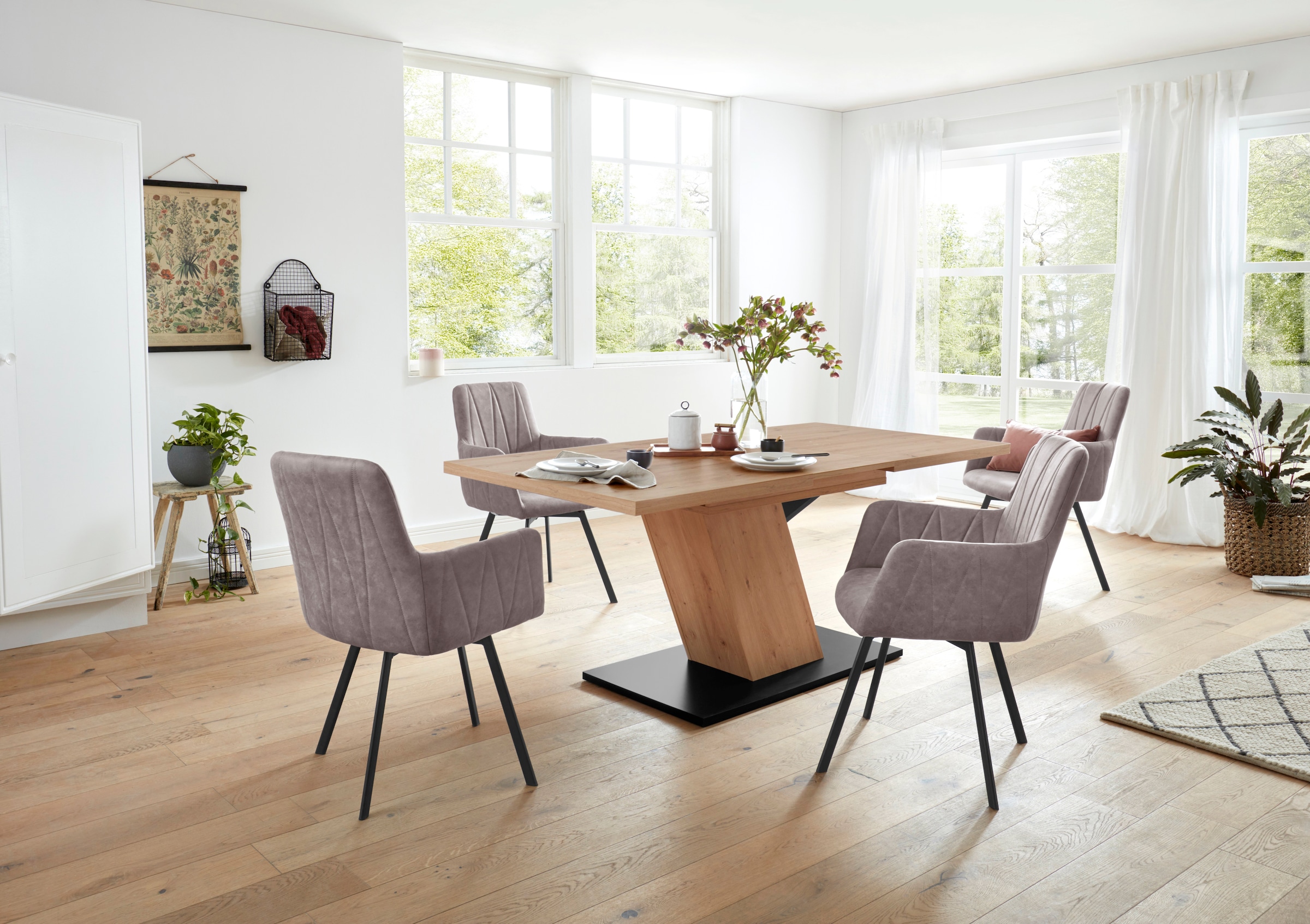 HELA Säulen-Esstisch »Gesa« ausziehbar 140-180 cm