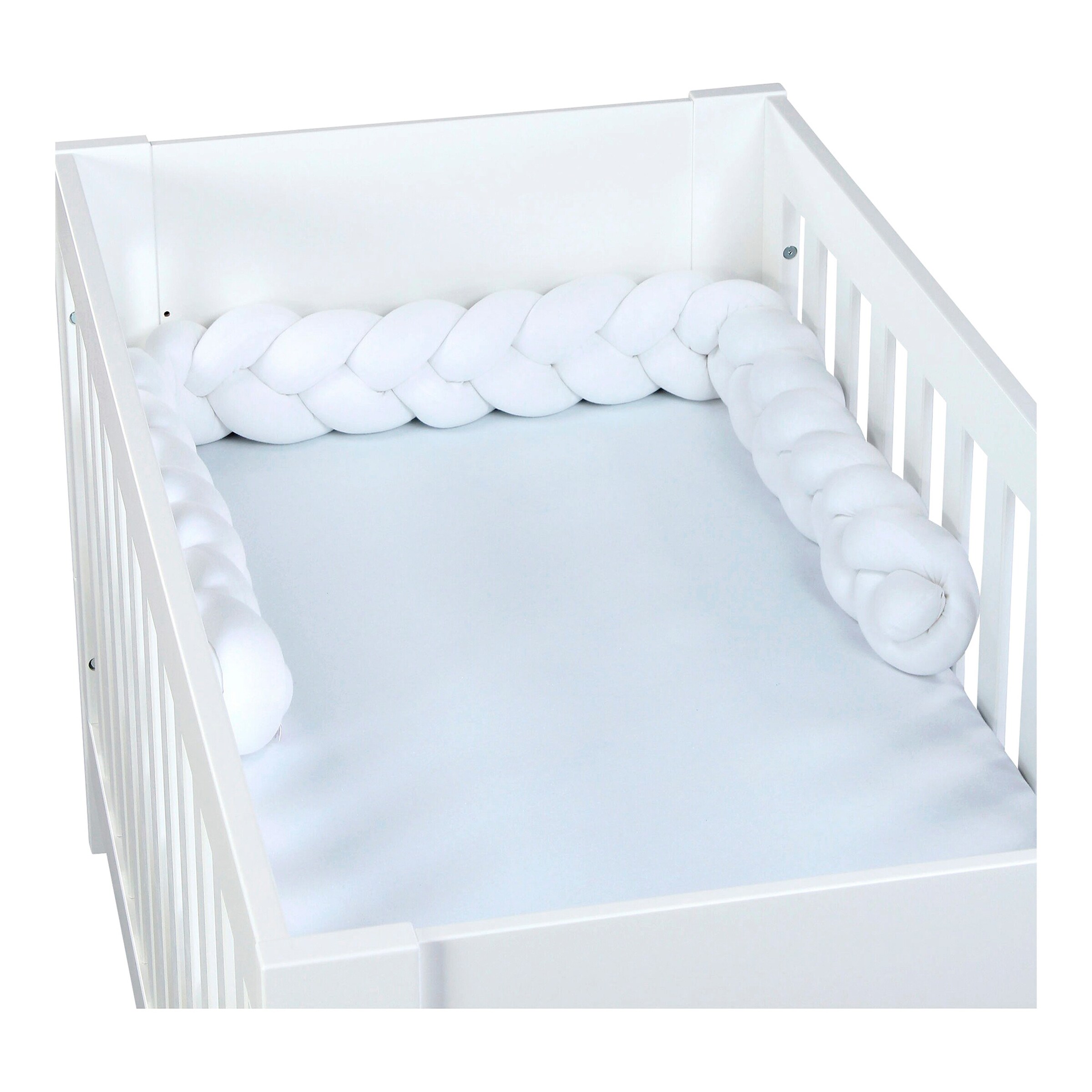 babybay® Nestchenschlange Jersey geflochten 200 cm weiß