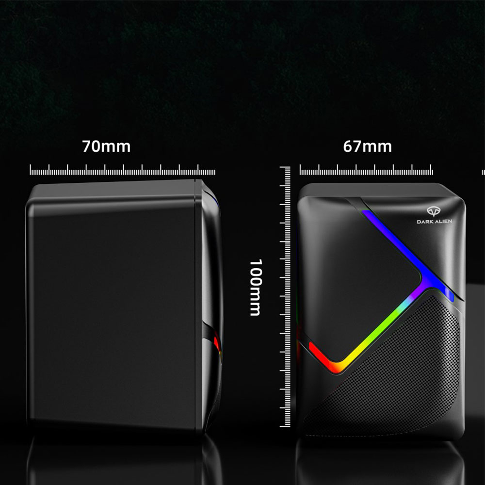 RGB Gaming Bluetooth Dual Lautsprecher Subwoofer System 3.5mm Klinke / USB Anschluss - Schwarz