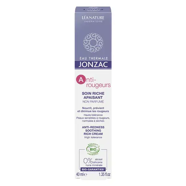 Eau Thermale Jonzac Anti-Rougeurs Soin Riche Apaisant Bio 40ml