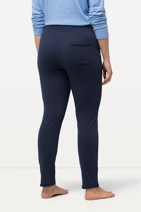 Loungewear-Hose, schmales Bein, Elastikbund, Rollkante