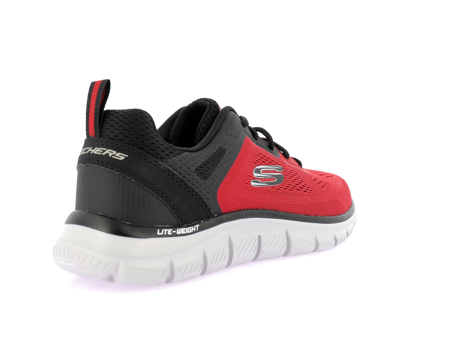 Skechers-TRACK BROADER Matières combinées Rouge Noir