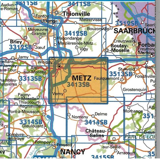 IGN - 3413 SB METZ 1 25 000