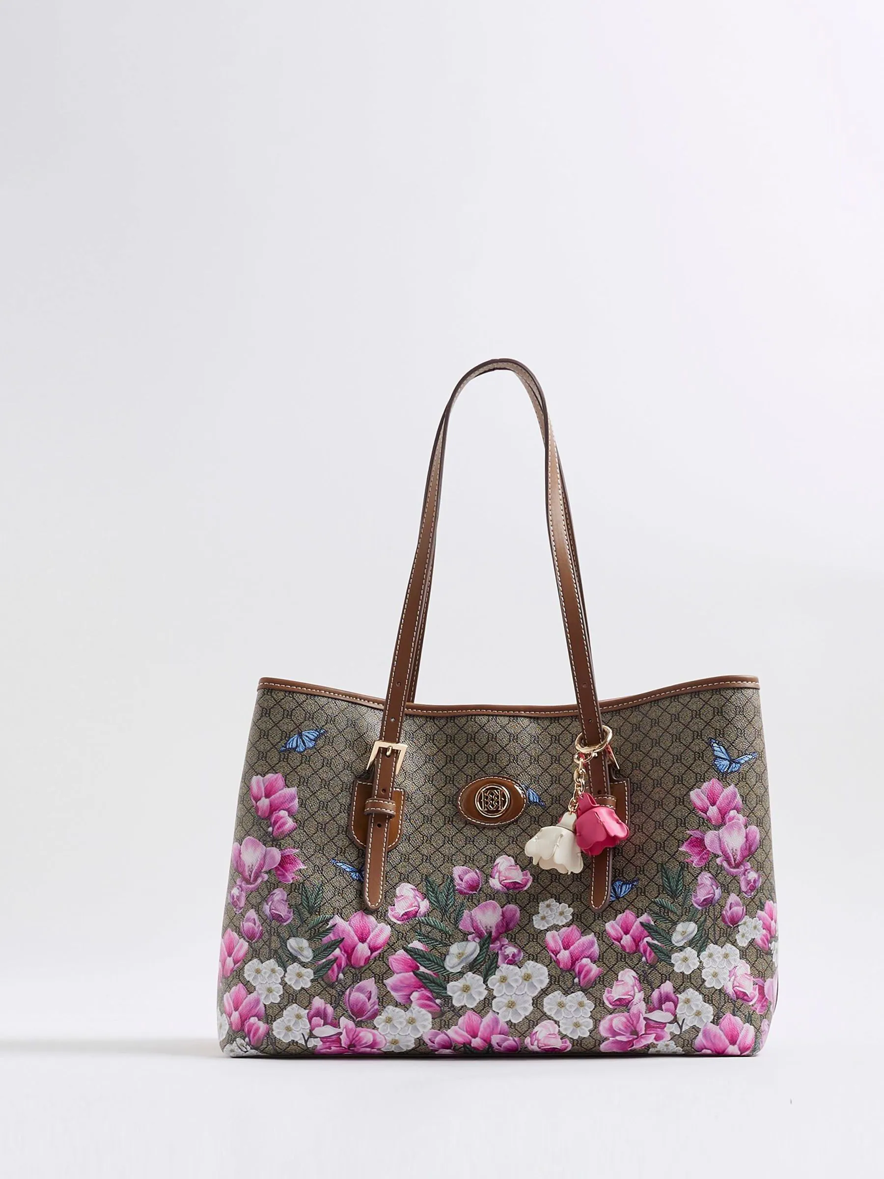 River Island Morgan Collab Bloemen Gesp Shopper