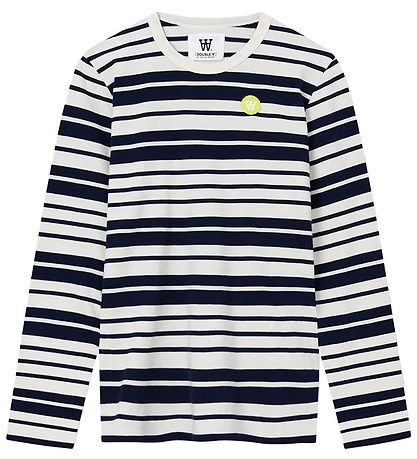 Wood Wood Bluse - Moa - Off White/Navy Streifen