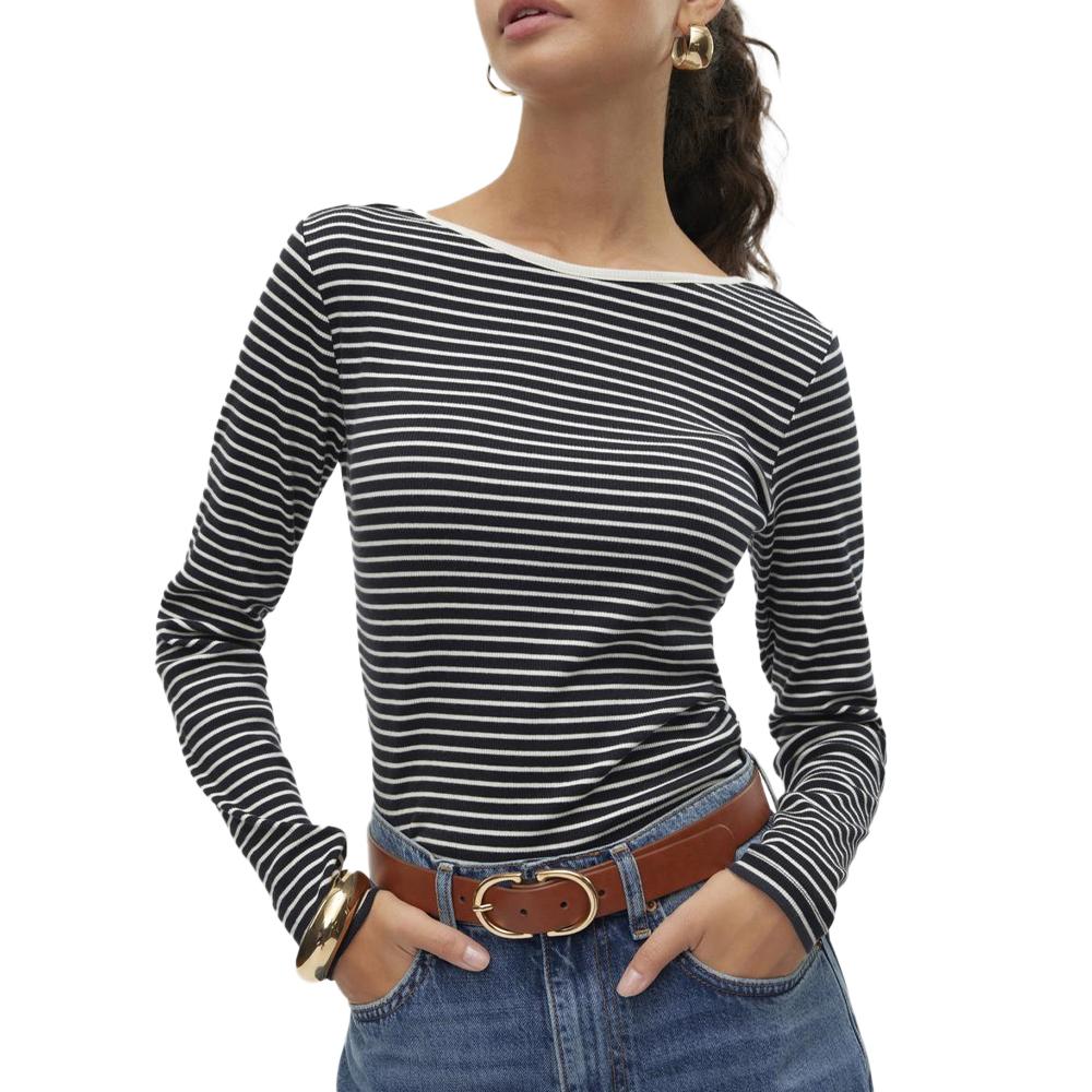 Vero Moda Top Noir/Blanc à rayures Femme Vero Moda Chloe