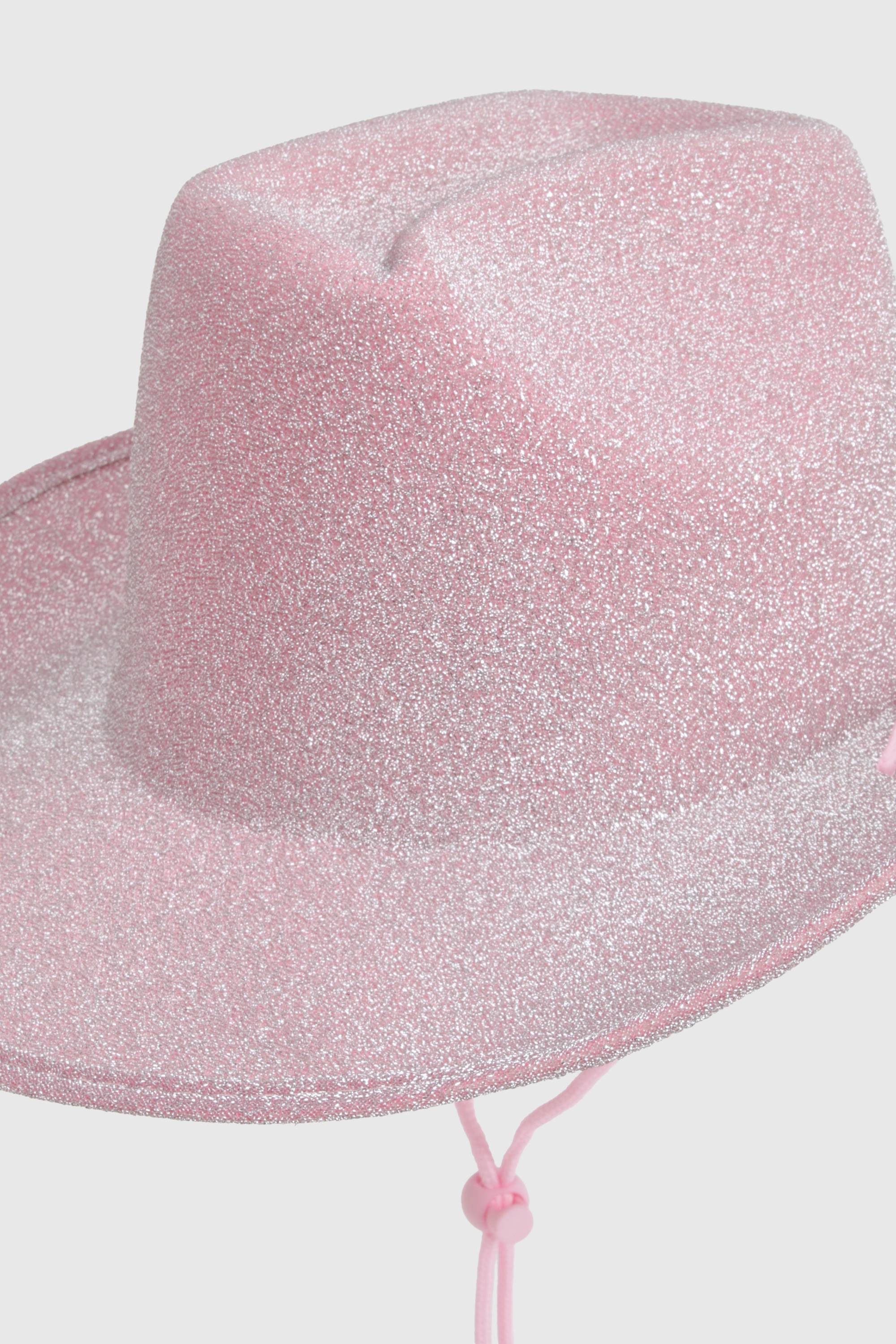 boohoo Chapeau de cow-boy pailleté rose