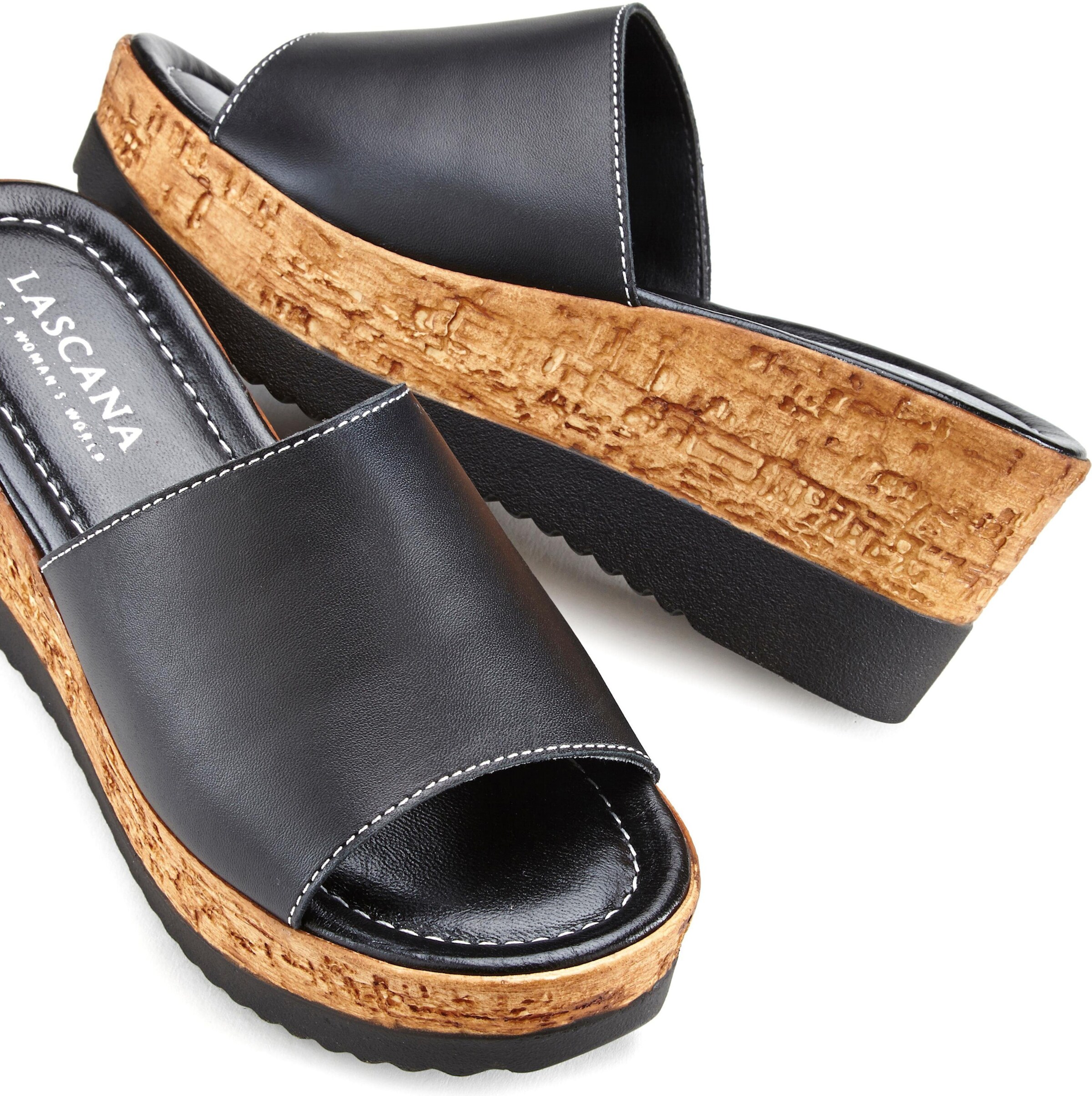 LASCANA Pantolette in schwarz