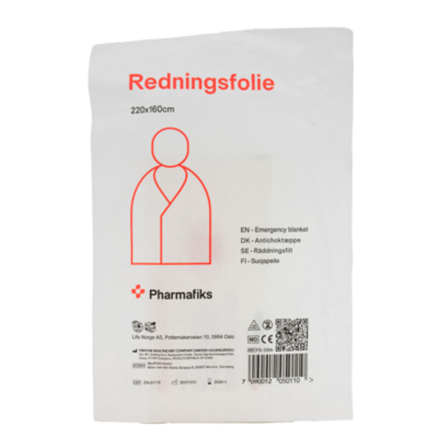Redningsfolie 220 x 160 cm 1 stk