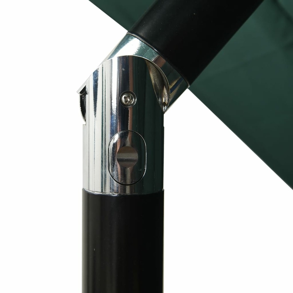 Parasol à 3 niveaux avec mât en aluminium 2,5 x 2,5 m vert