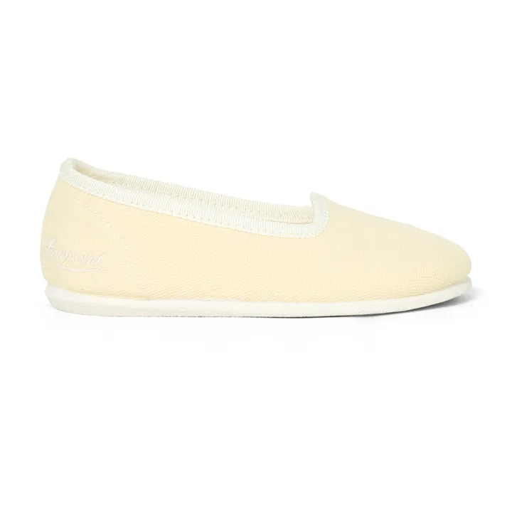Bonpoint Chaussons Tenise | Jaune pâle
