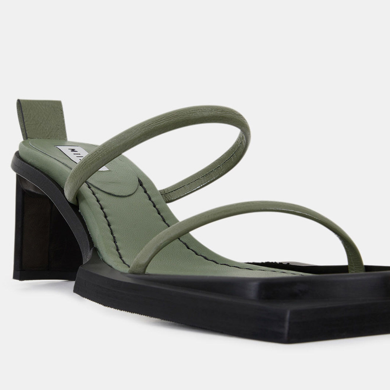 Miista Mules en Cuir verni vertes - Talon 6 cm