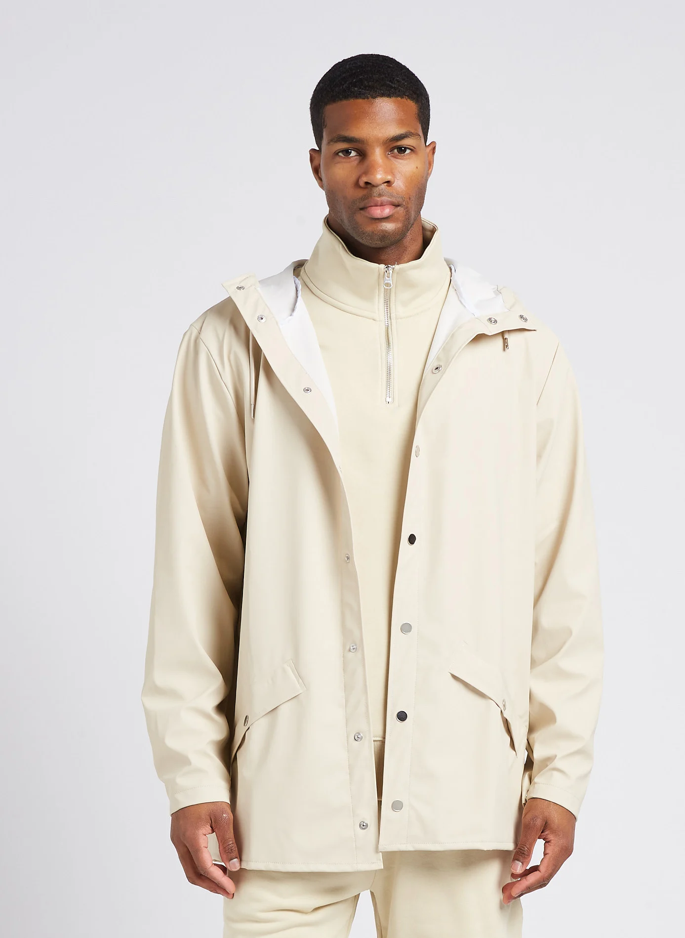 Coupe-vent imperméable à capuche | Beige
