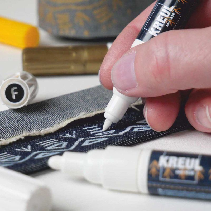 Javana Texi Max Opak Textiel stift Navulling - Wit - Textielverf - 25 ml