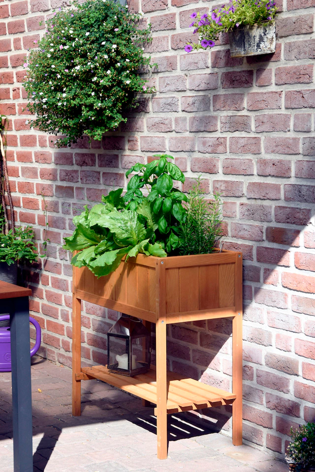 dobar Hochbeet BxTxH: 76x40x80 cm, mit Ablagefläche