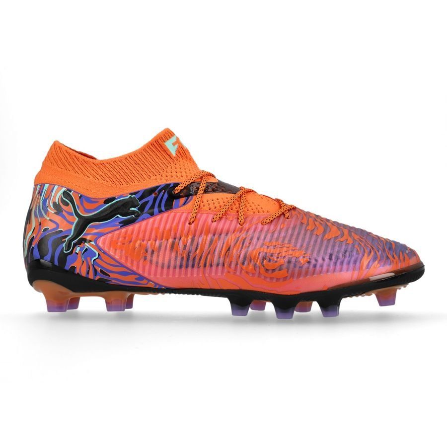 PUMA Future 8 Ultimate AG Creativity - Orange Poppy/Dark Amethyst/Bleu/Noir ÉDITION LIMITÉE
