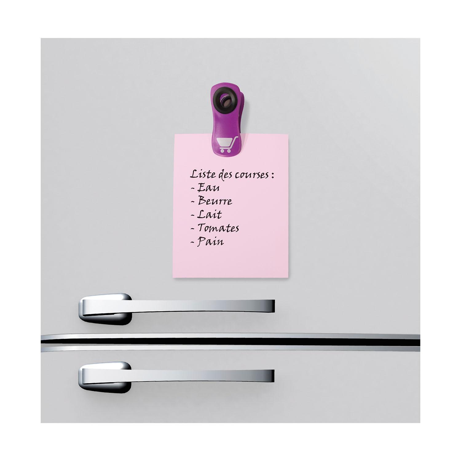 PINCE FRIGO AIMANTEE PICTO X3 7.5X3CM