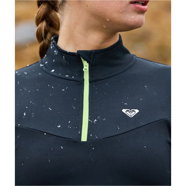 T-shirt running ROXY WOW MOVE ZIP ANTHRACITE