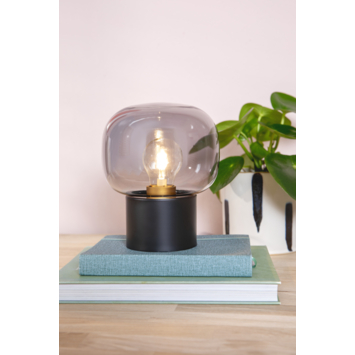 GAMMA tafellamp Lille rookglas 19xØ16 cm