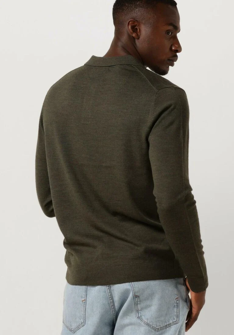 SELECTED HOMME donkergroene selected homme polo slhtown merino coolmax knit polo noos