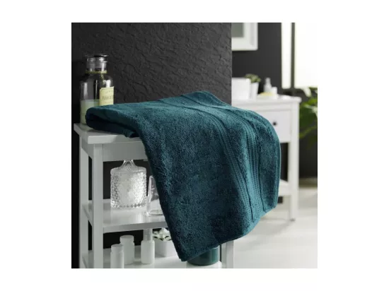 Drap de Bain 90 x 150 cm Excellence Bio Bleu Orage - Eponge Unie