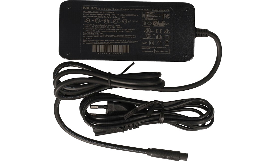 Lader 36V-2A el-cykel 3-benet stik