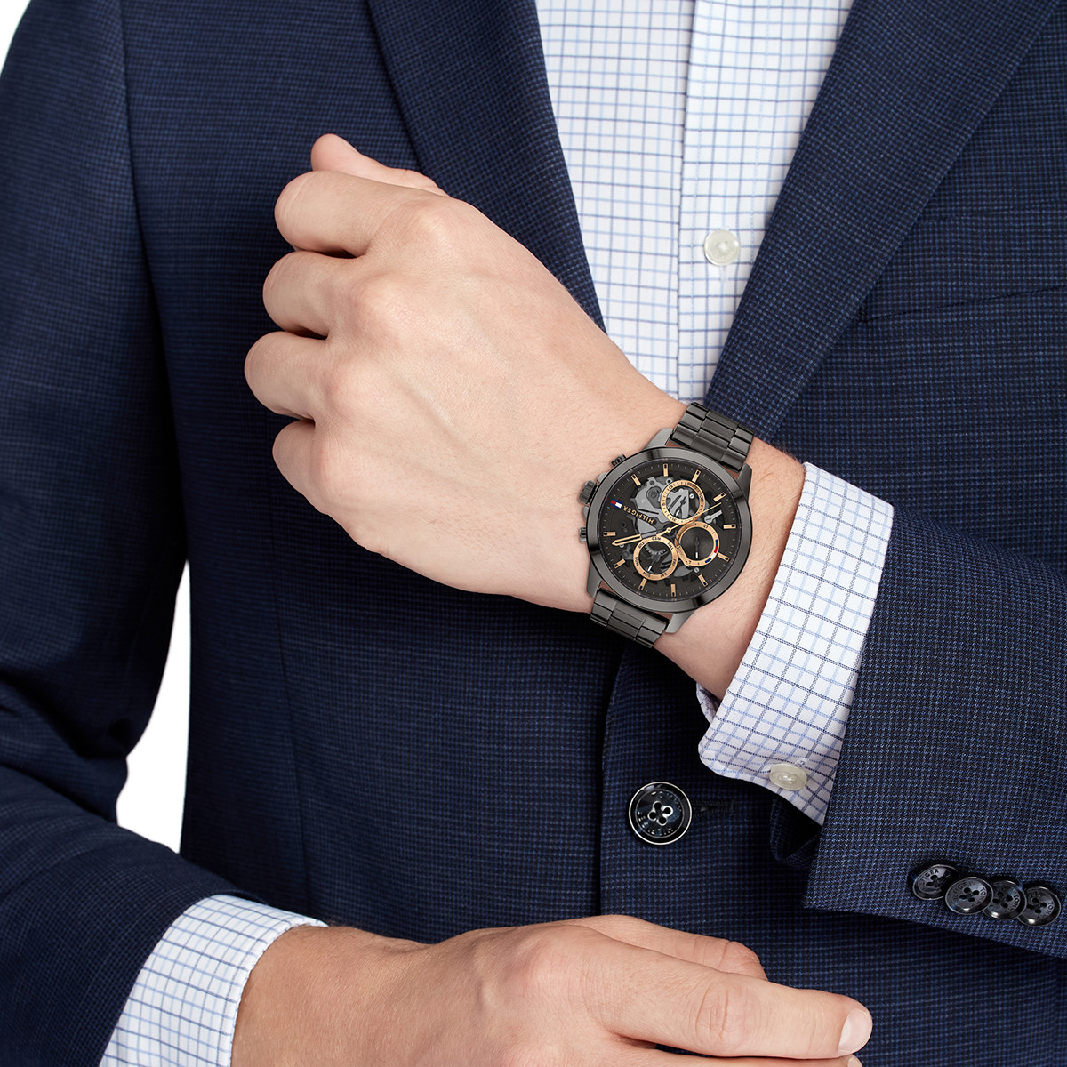 Montre Tommy Hilfiger homme bracelet acier gris