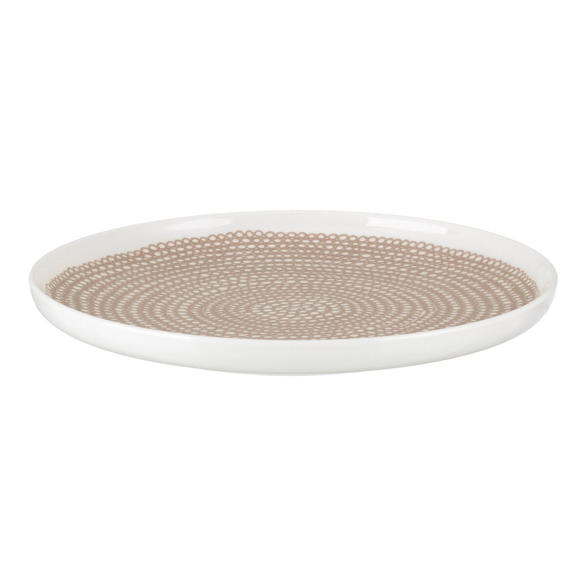 OIVA Siirtolapuutarha tallerken 25 cm, hvit/beige