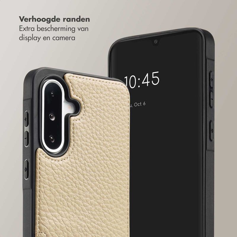 Selencia - Nova - Telefoonhoes met Koord en Pashouder - Beige - Voor Samsung Galaxy A36 / A56