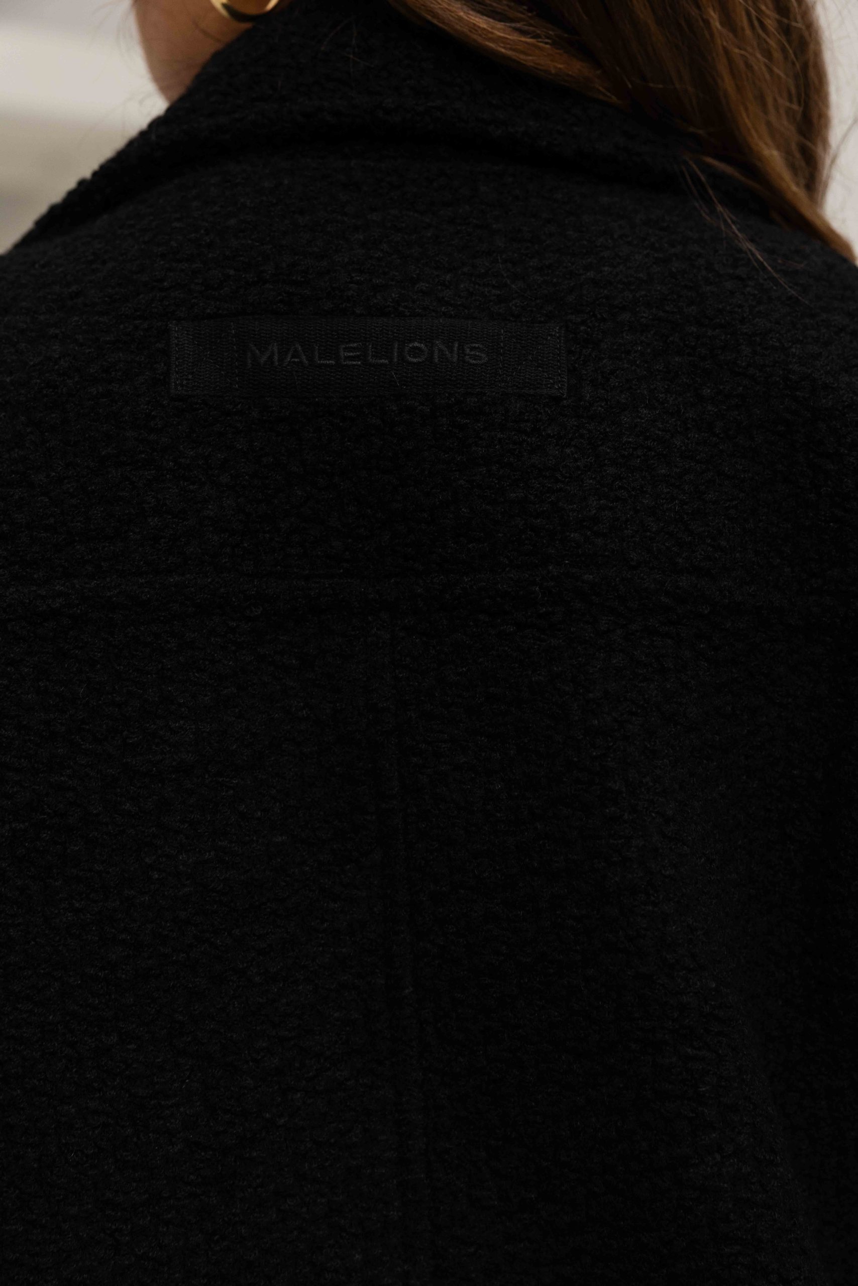 Malelions Label Coat Dames Zwart