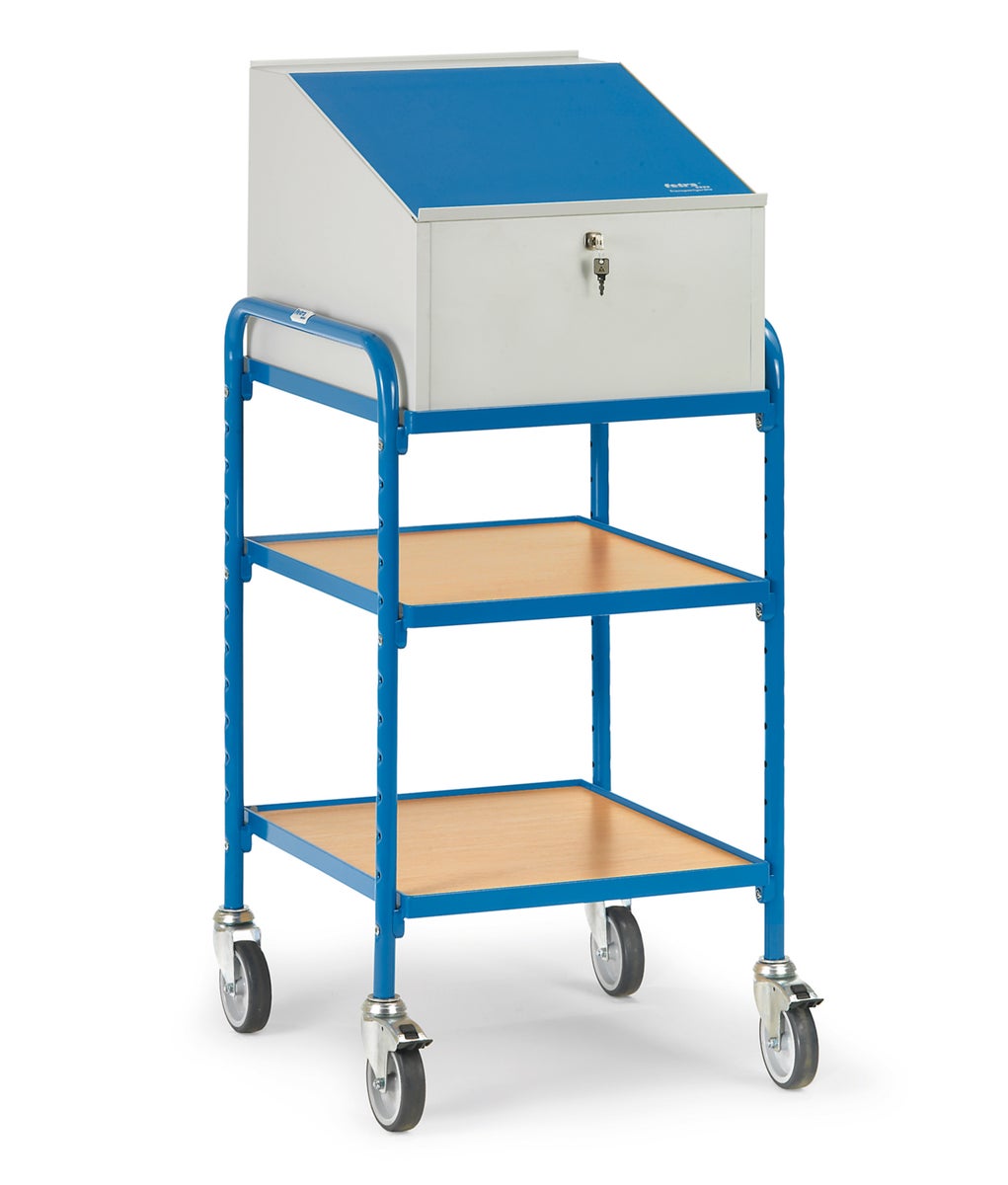 Fetra rolbureau met 2 legplanken en schrijftafelbevestiging
