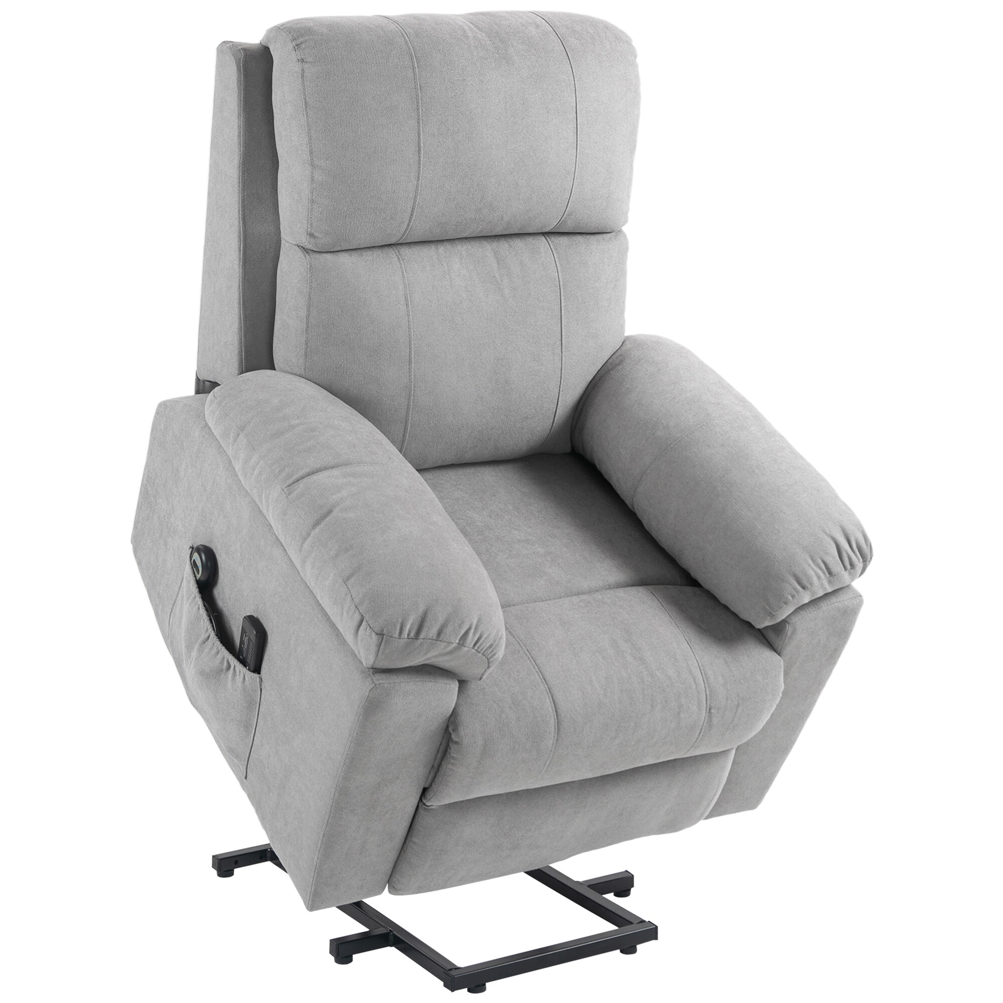 HOMCOM Elektrischer Sessel mit Aufstehhilfe grau 89L x 99B x 103H cm