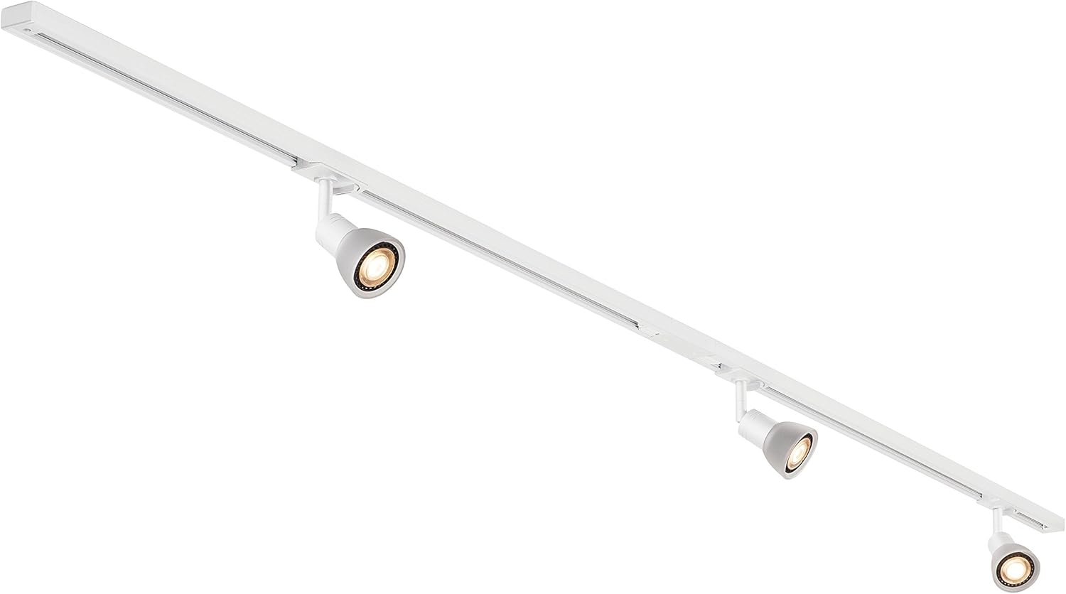 SLV LED Schienensystem PURIA, Starter Set, 1Phasen Schienen-Leuchte zur individuellen Innen-Beleuchtung, dreh- und schwenkbare Decken-Spots, Strahler-Schiene, Deckenstrahler, Decken-Lampe, 3x GU10
