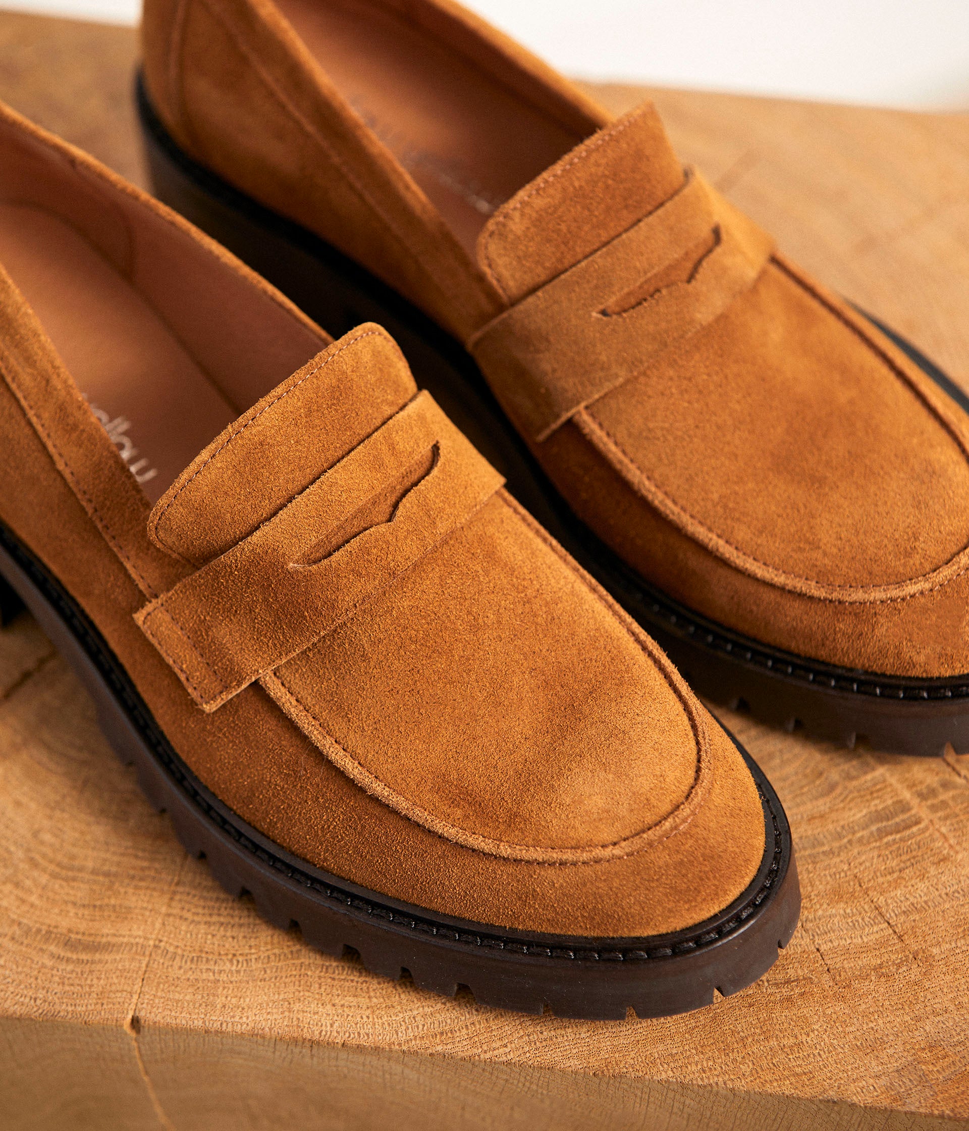Mocassins cuir velours Aubree