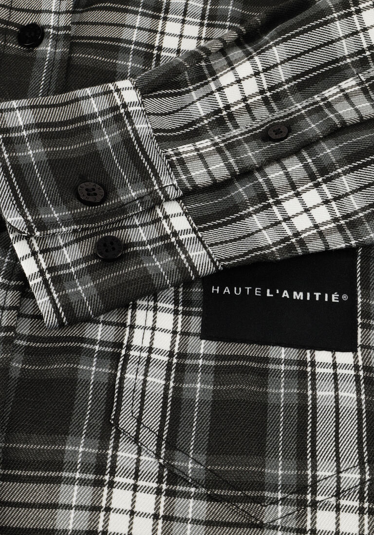 grijze haute l'amitié blouses haute check shirt