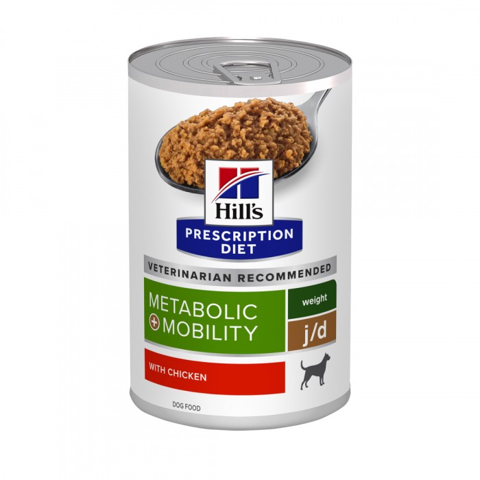 HILL'S Prescription Diet j/d Metabolic+Mobility en Boîtes au Poulet – Pâtée pour chien