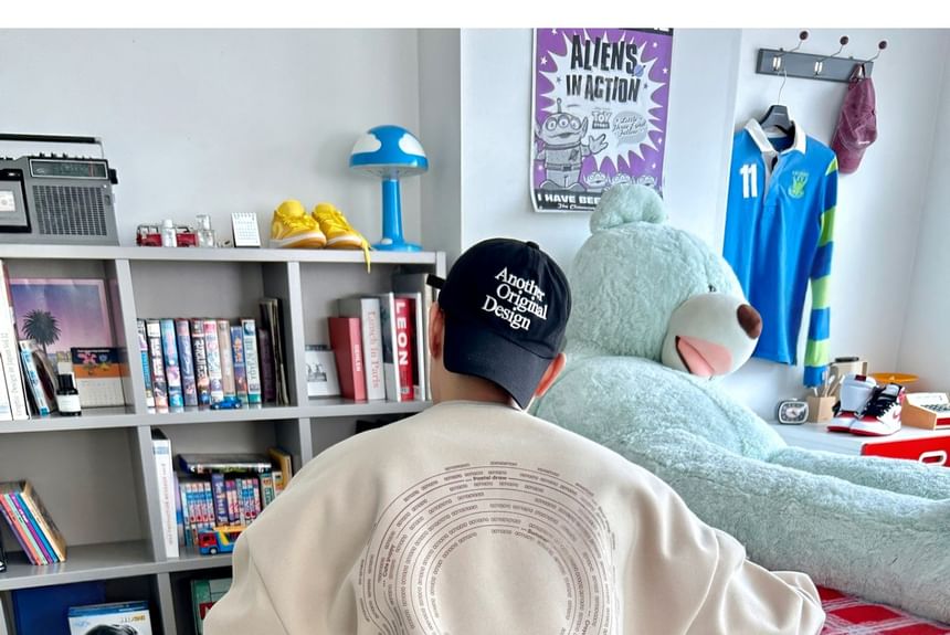 SeoulPop - Sweatshirt met losse pasvorm en letters