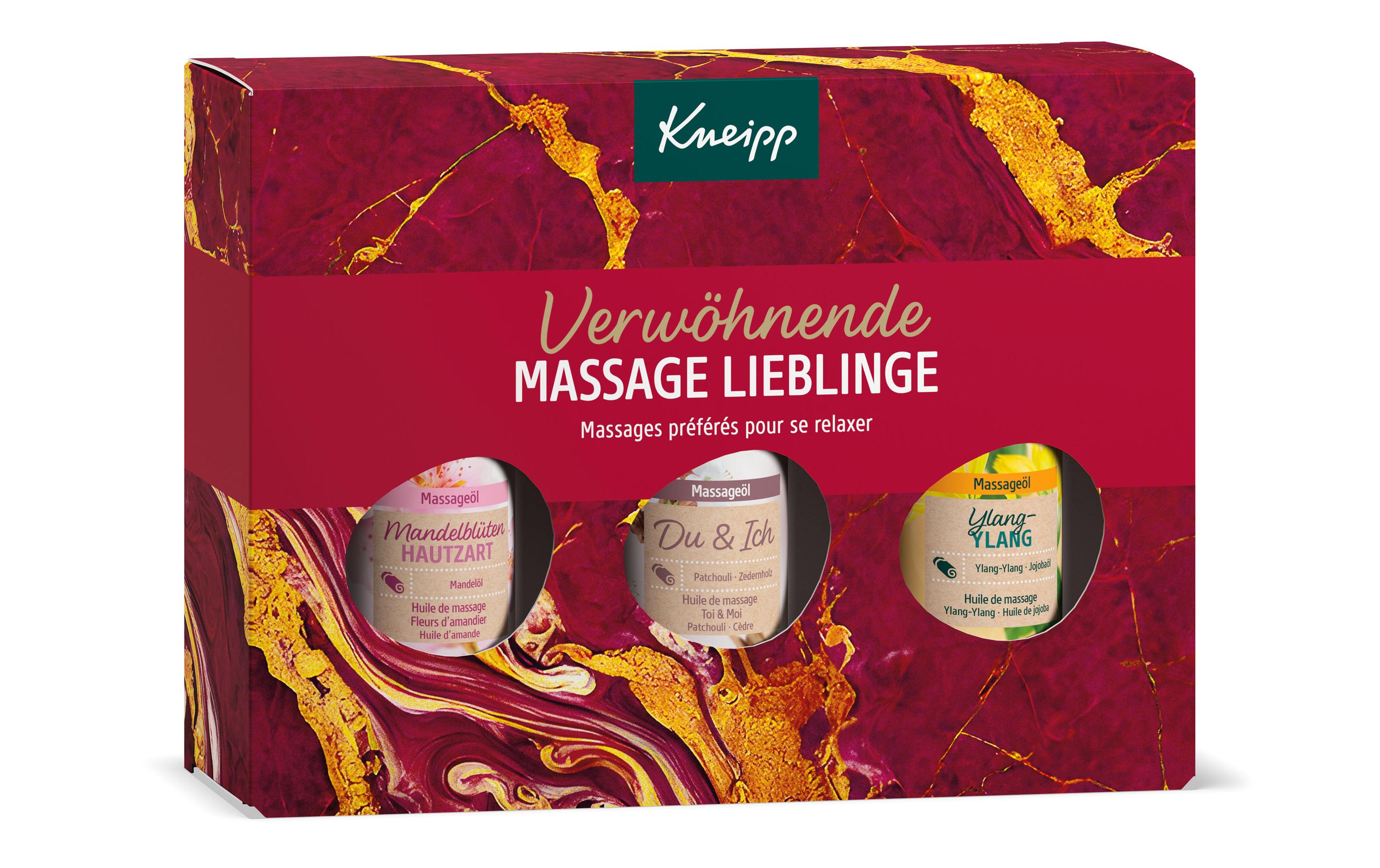 Geschenkset Verwöhnende Massage LieblingeGeschenkbox mit hochwertigen Pflegeprodukten