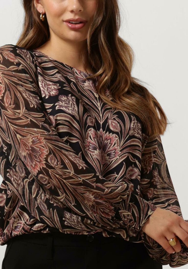 SUMMUM multi summum blouse top flowers viscose