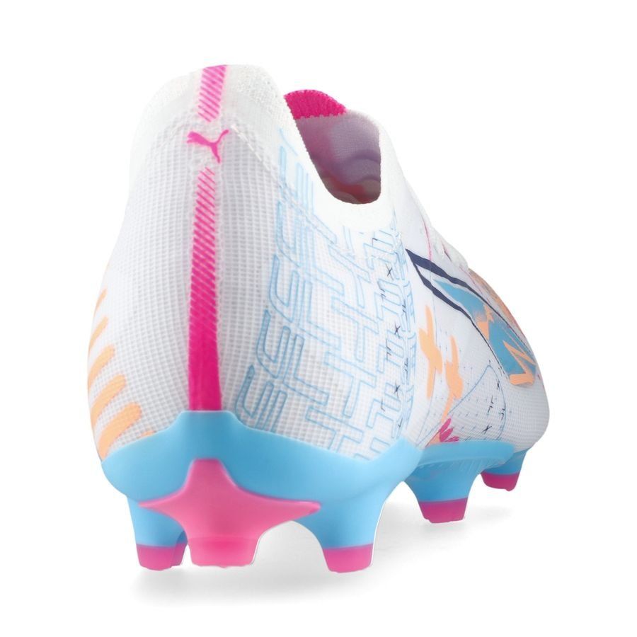 PUMA Ultra 5 Match FG/AG Volume Up - Blanc/Bleu/Poison Pink/Fizzy Melon