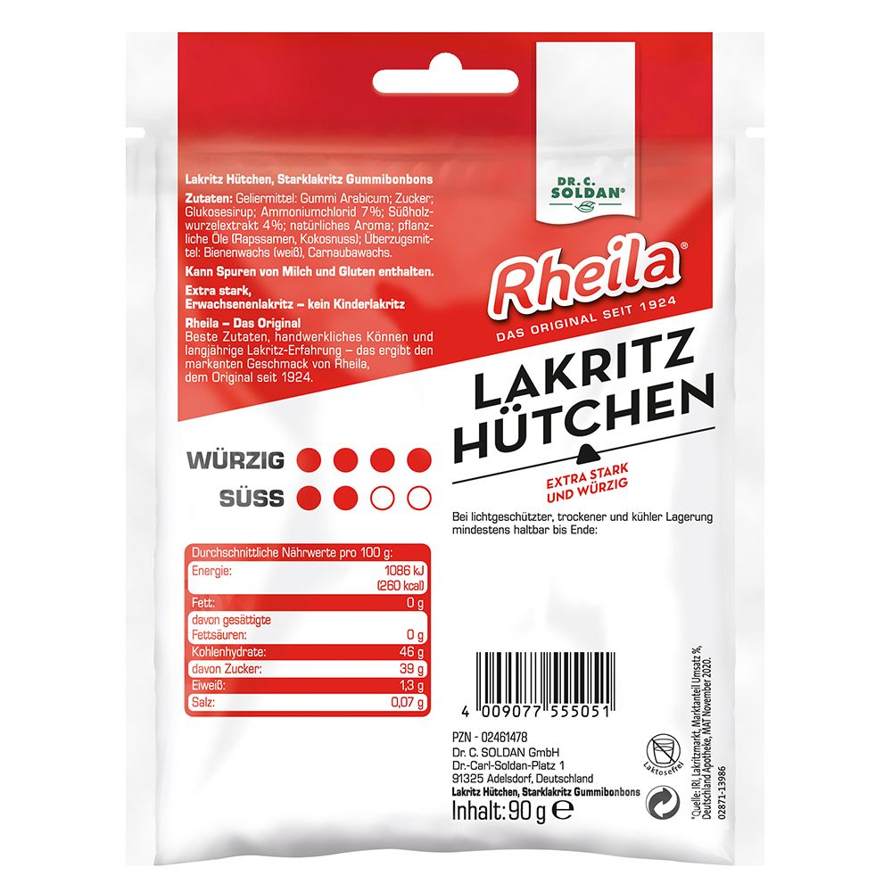 Rheila® Lakritz Hütchen zuckerhaltig